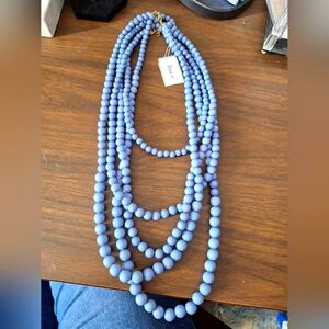 Lisa E light purple 5 strand beaded necklace